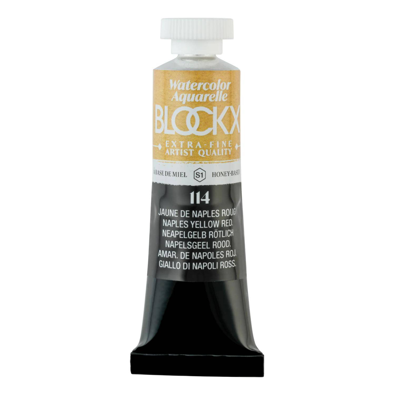 Blockx 3x Aquarellfarbe, Tube 15ml Neapelrötlichgelb 44114BXC
