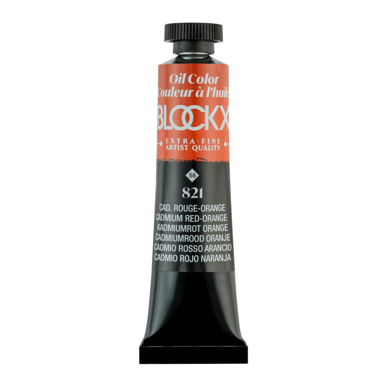 Blockx 3x Ölfarbe, Kadmium rot-orange, Tube 20ml - Cadmium Rot-Orange 212821BXC