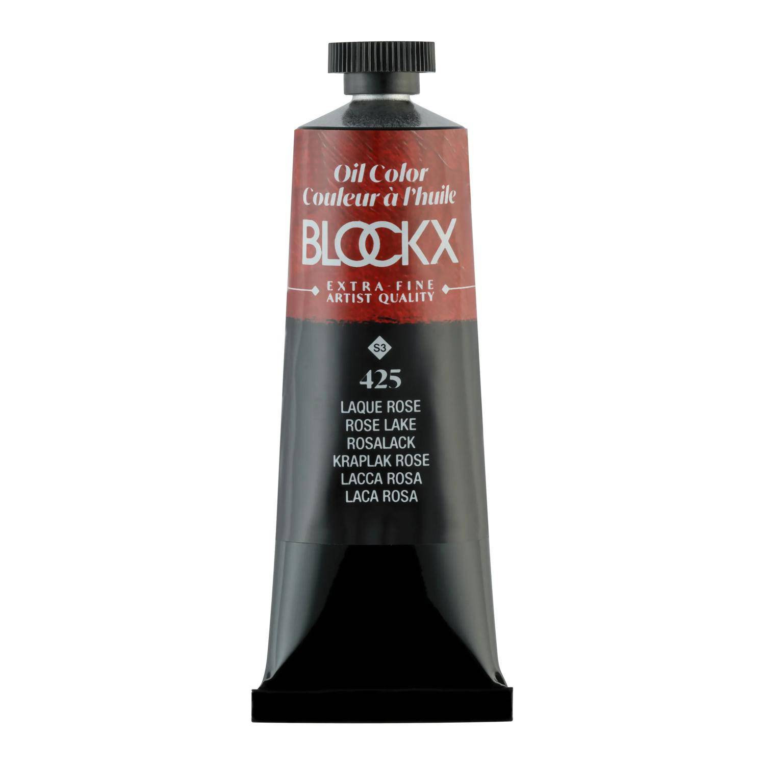 Blockx 3x Ölfarbe, Lackrosa - Tube 35ml - Lackrosa 213425BXC