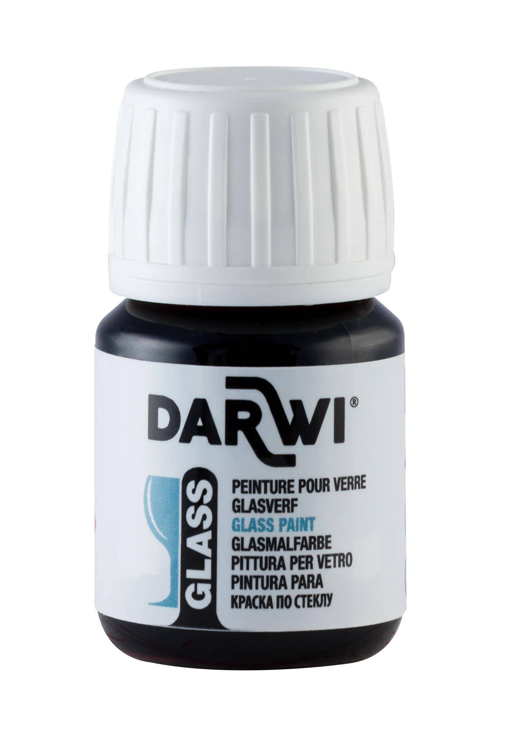 Darwi 5x DARWI Glasmalfarbe, Flakon 30ml, Violett - Violett DA0700030900C