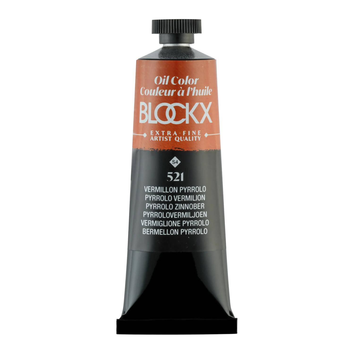 Blockx 3x Ölfarbe, Pyrrolo Zinnober - Tube 35ml - Pyrrolo Zinnober 213521BXC