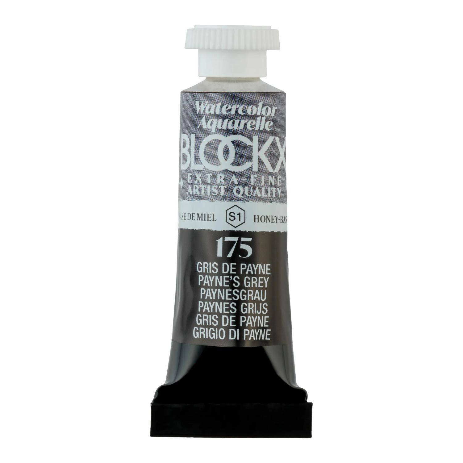 Blockx 3x Aquarellfarbe, Paynegrau - Tube 5ml - Paynegrau 43175BXC