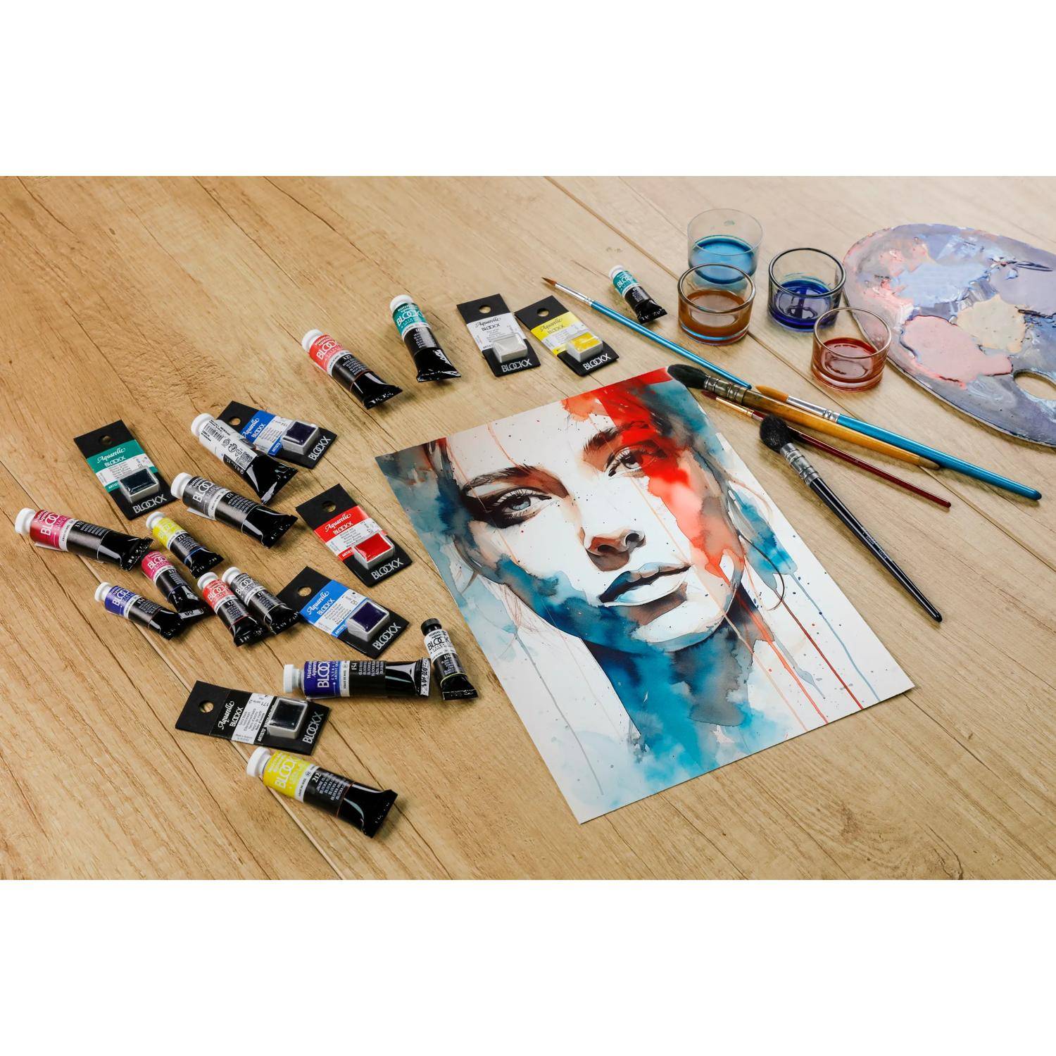 Blockx 3x Aquarellfarbe, Magenta - Tube 15ml - Magenta| 44332BXC