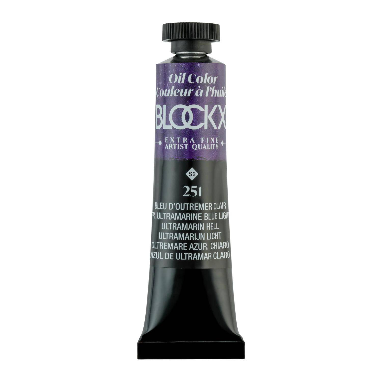 Blockx 3x Ölfarbe, Ultramarinblau hell, Tube 20ml Ultramarinblau hell| 212251BXC