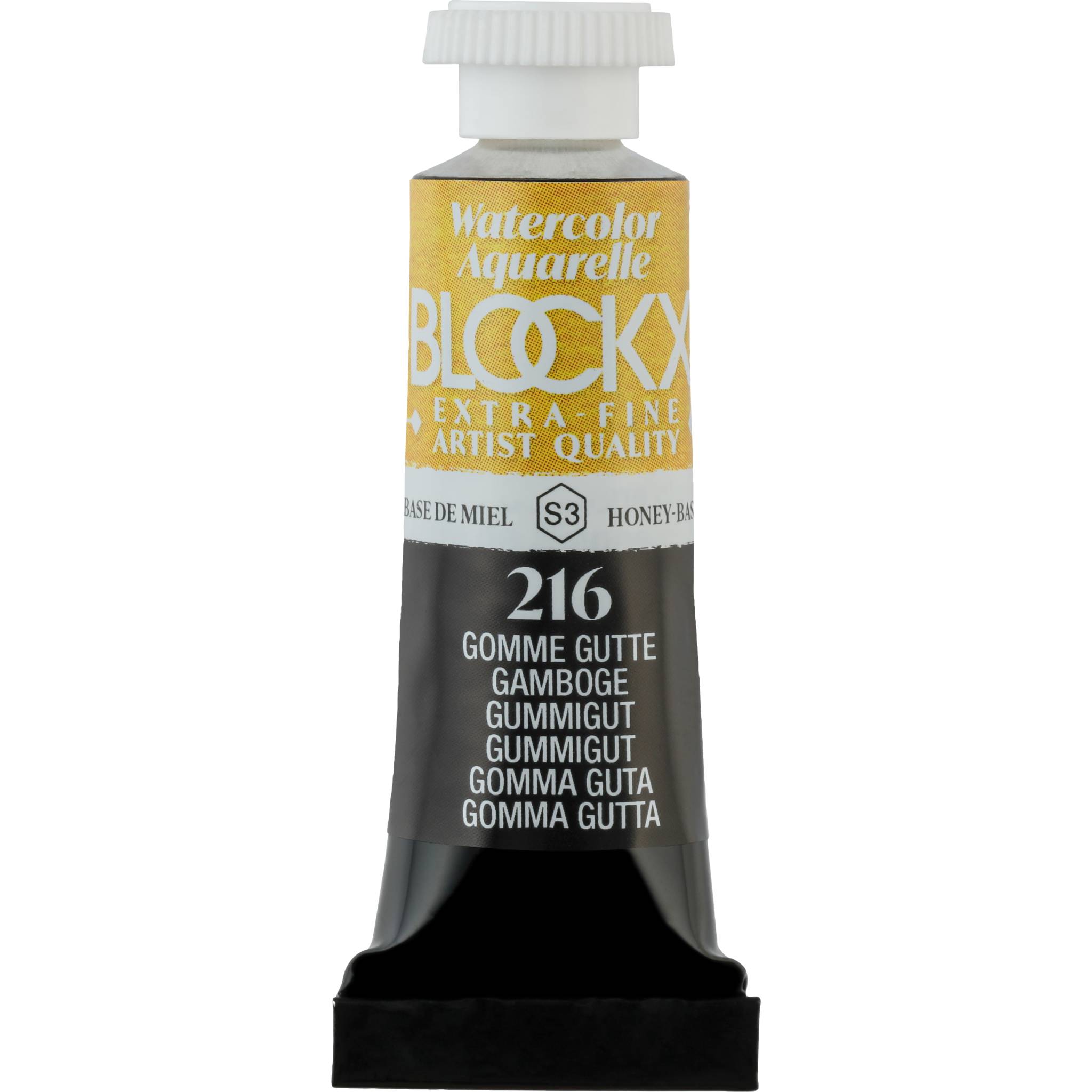 Blockx 3x Aquarellfarbe, Gummigutt - Tube 5ml - Gummigutt 43216BXC
