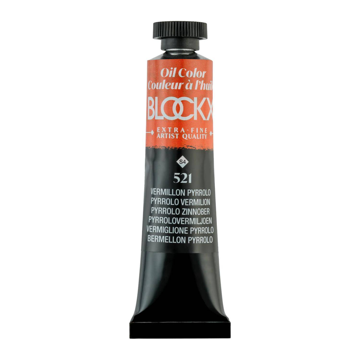 Blockx 3x Ölfarbe, Pyrrolo Zinnober, Tube 20ml - Pyrrolo Zinnober 212521BXC
