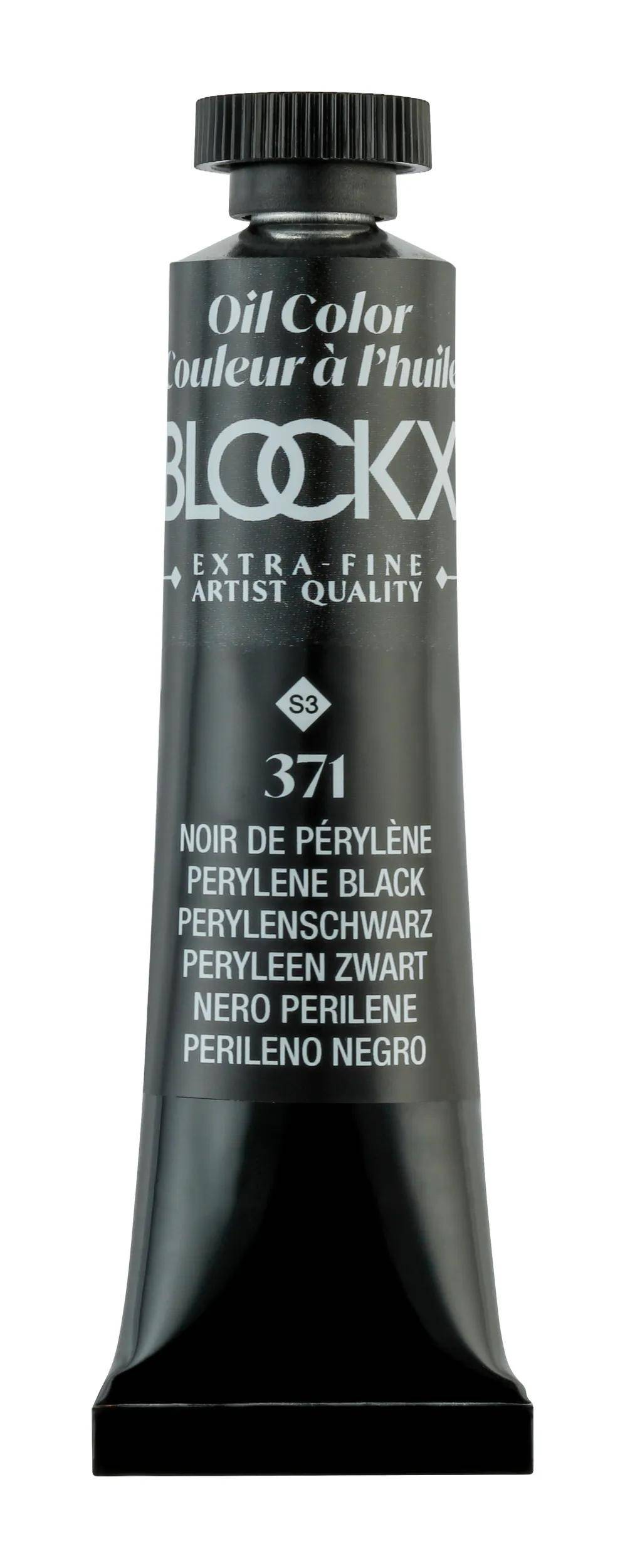 Blockx 3x Ölfarbe, Perylenschwarz, Tube 20ml - Perylenschwarz 212371BXC