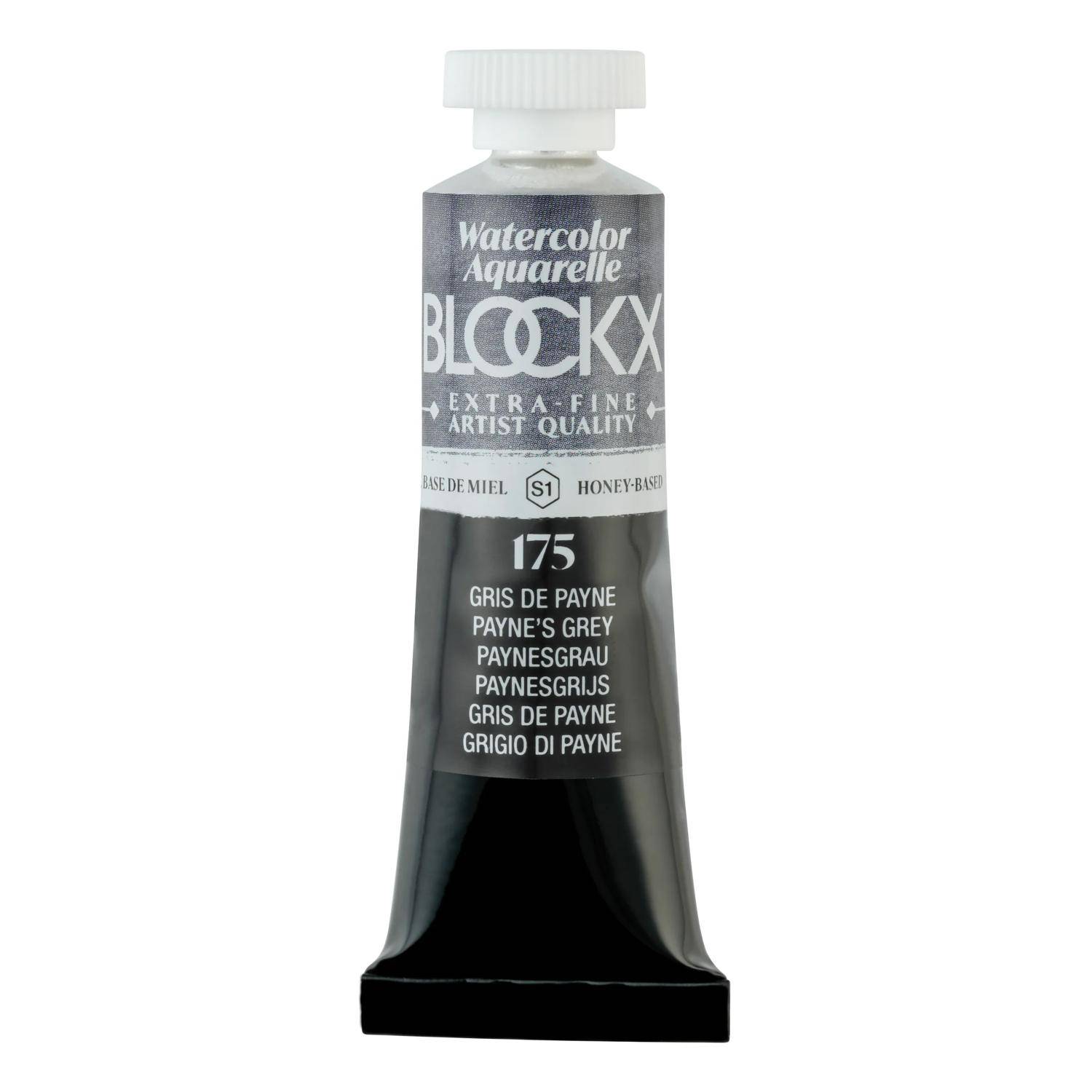 Blockx 3x Aquarellfarbe, Paynesgrau - Tube 15ml - Paynegrau 44175BXC