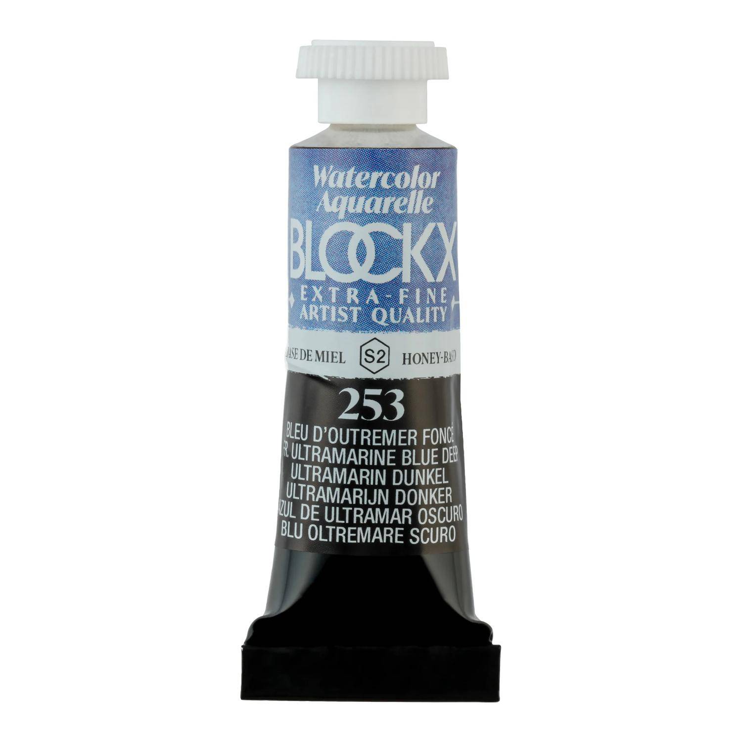 Blockx 3x Aquarellfarbe, Tube 5ml Ultramarinblau dunkel 43253BXC