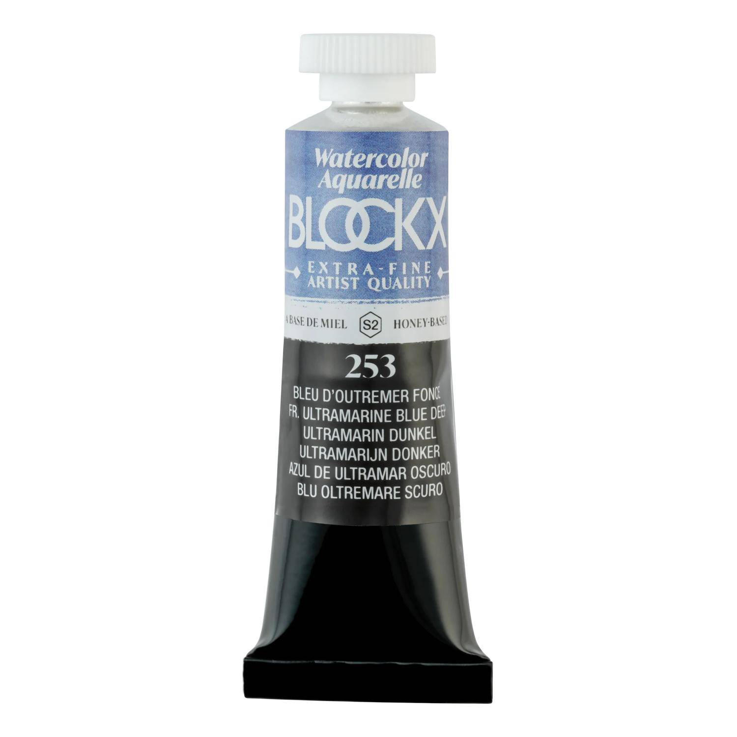 Blockx 3x Aquarellfarbe, Tube 15ml Ultramarinblau dunkel 44253BXC