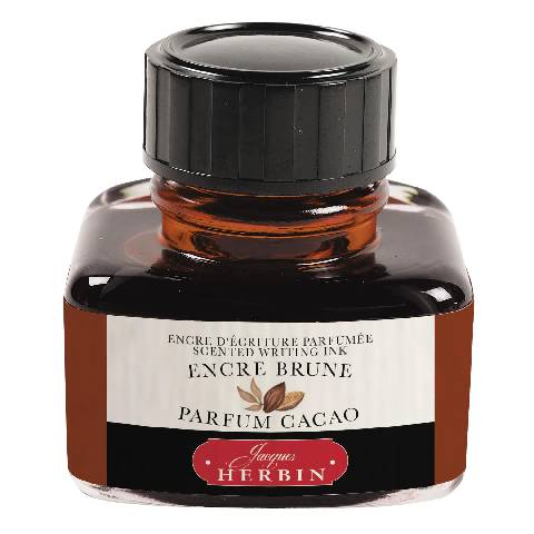 Jacques Herbin 4x Fein parfümierte Tinte im Flakon - Brown, cocoa scent 13746T