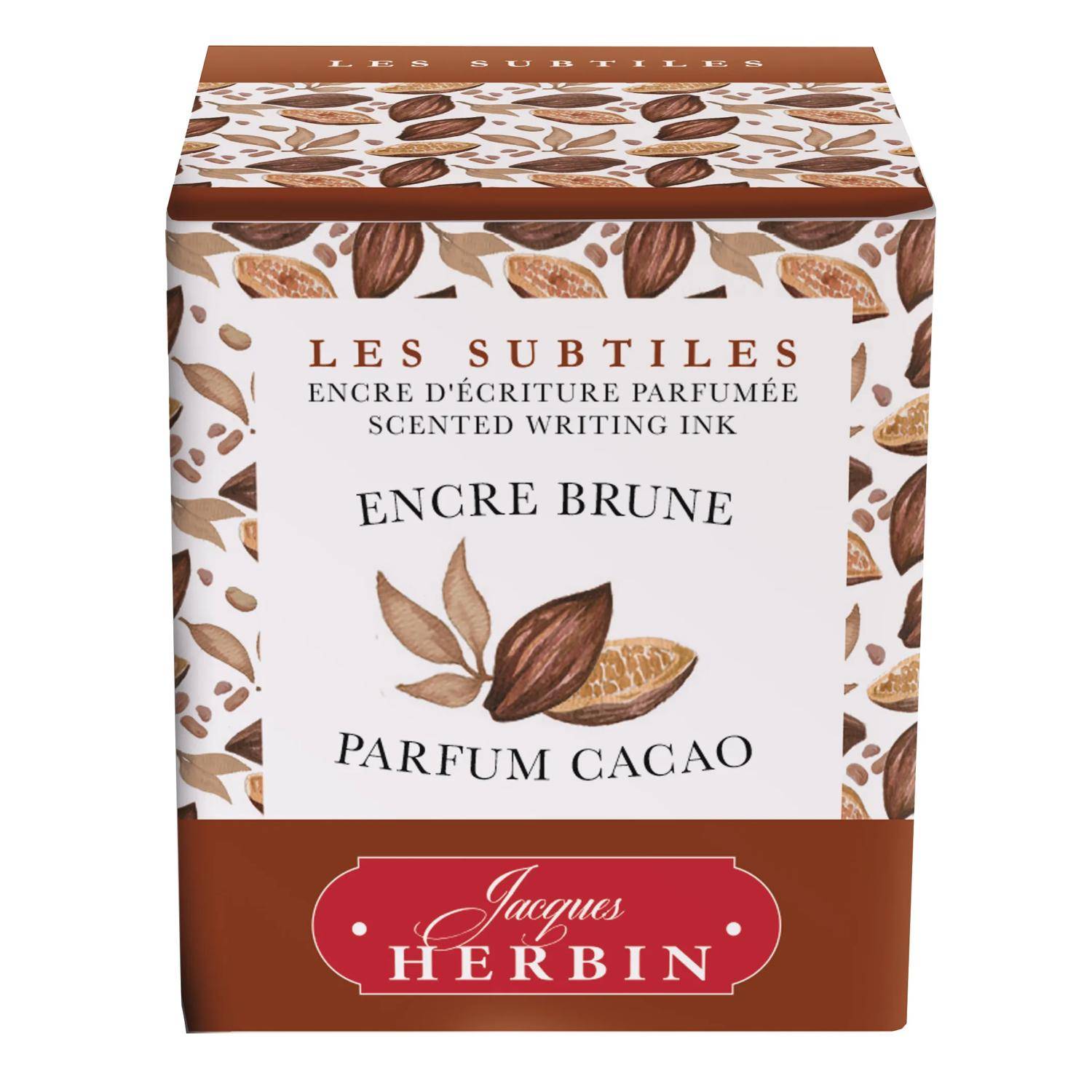 Jacques Herbin 4x Fein parfümierte Tinte im Flakon - Brown, cocoa scent 13746T