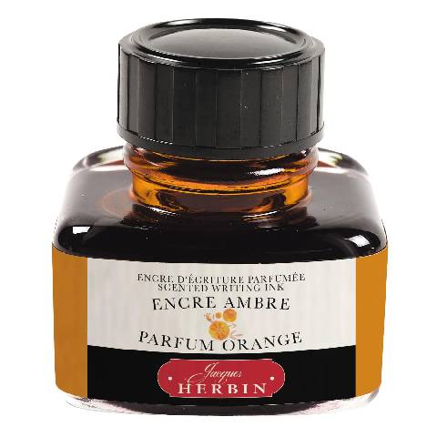 Jacques Herbin 4x Fein parfümierte Tinte im Flakon - Amber, orange scent 13756T