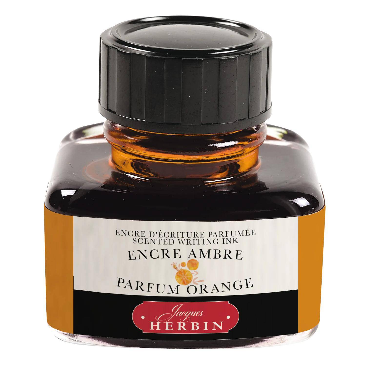 Jacques Herbin 4x Fein parfümierte Tinte im Flakon - Amber, orange scent 13756T