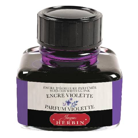 Jacques Herbin 4x Fein parfümierte Tinte im Flakon - Purple, violet scent 13777T