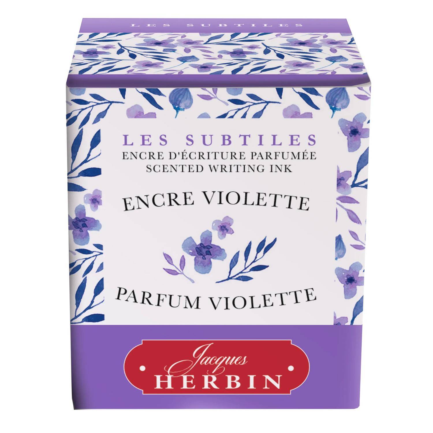 Jacques Herbin 4x Fein parfümierte Tinte im Flakon - Purple, violet scent 13777T
