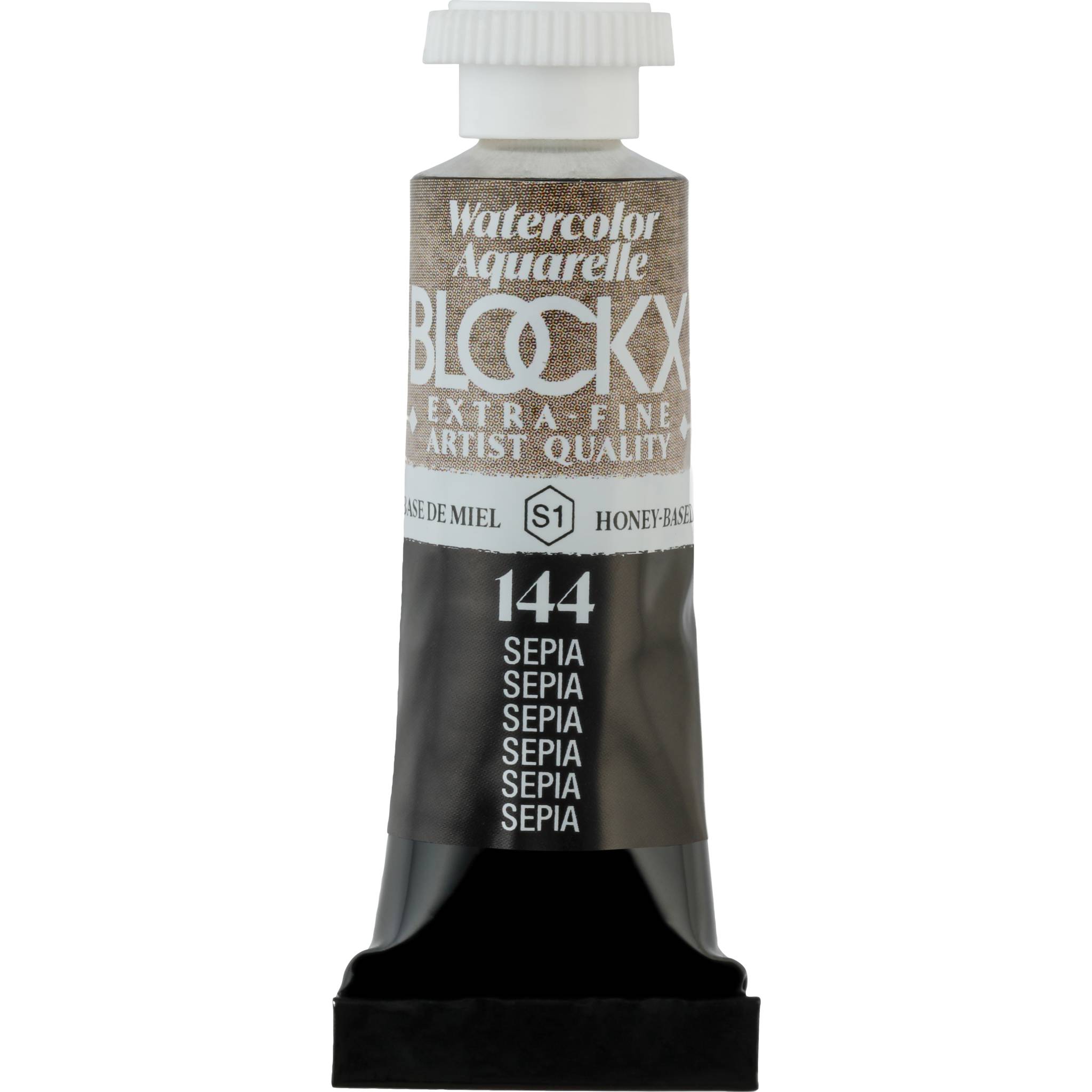 Blockx 3x Aquarellfarbe, Sepia - Tube 5ml - Sepienweiß 43144BXC