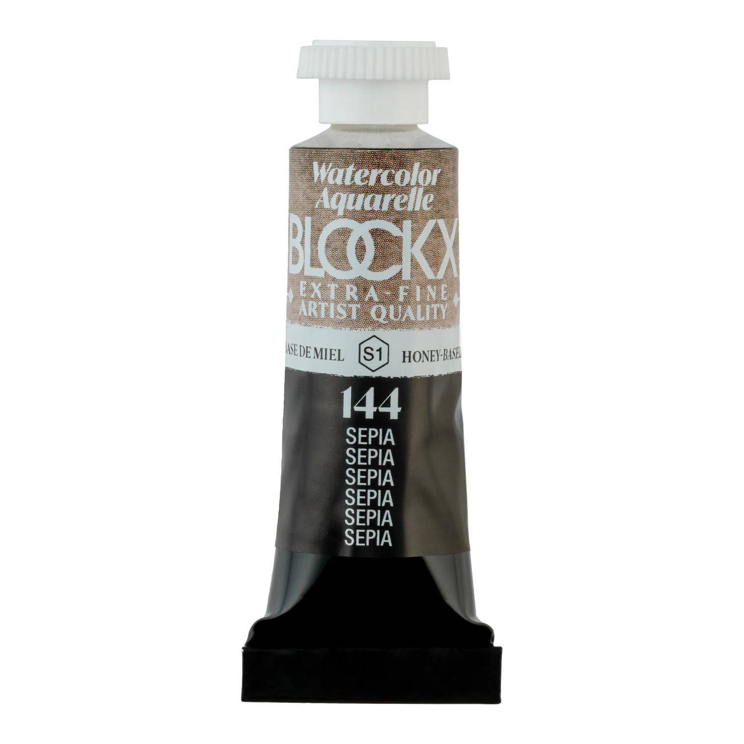 Blockx 3x Aquarellfarbe, Sepia - Tube 5ml - Sepienweiß 43144BXC