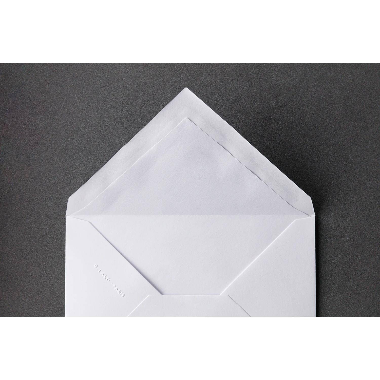 G.Lalo 10x Packung 20 Umschlägen Vélin de France, C6 107x152mm, 100g Weiß 21700L