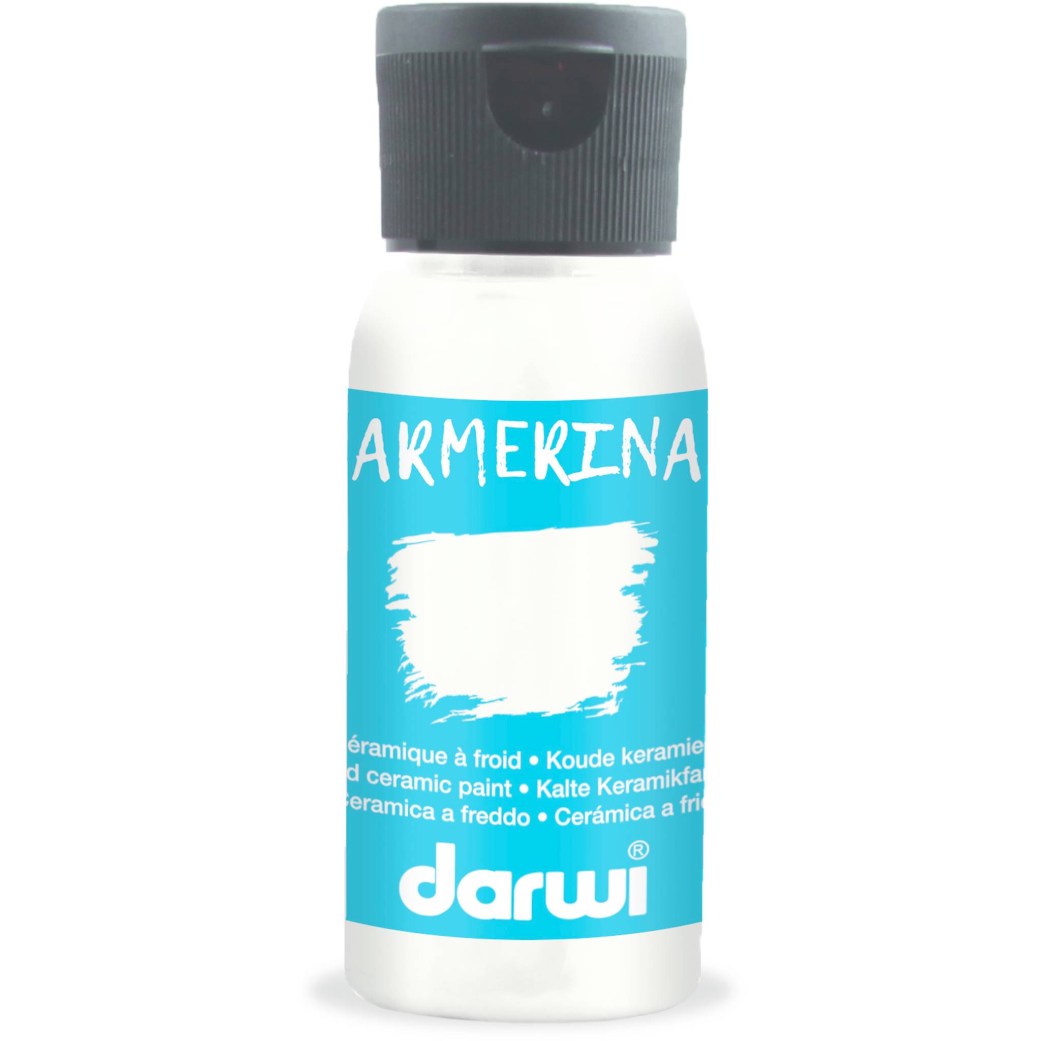 Darwi 4x Medium für kalte Keramikfarbe, Flasche 50ml Transparent DA0380050005C