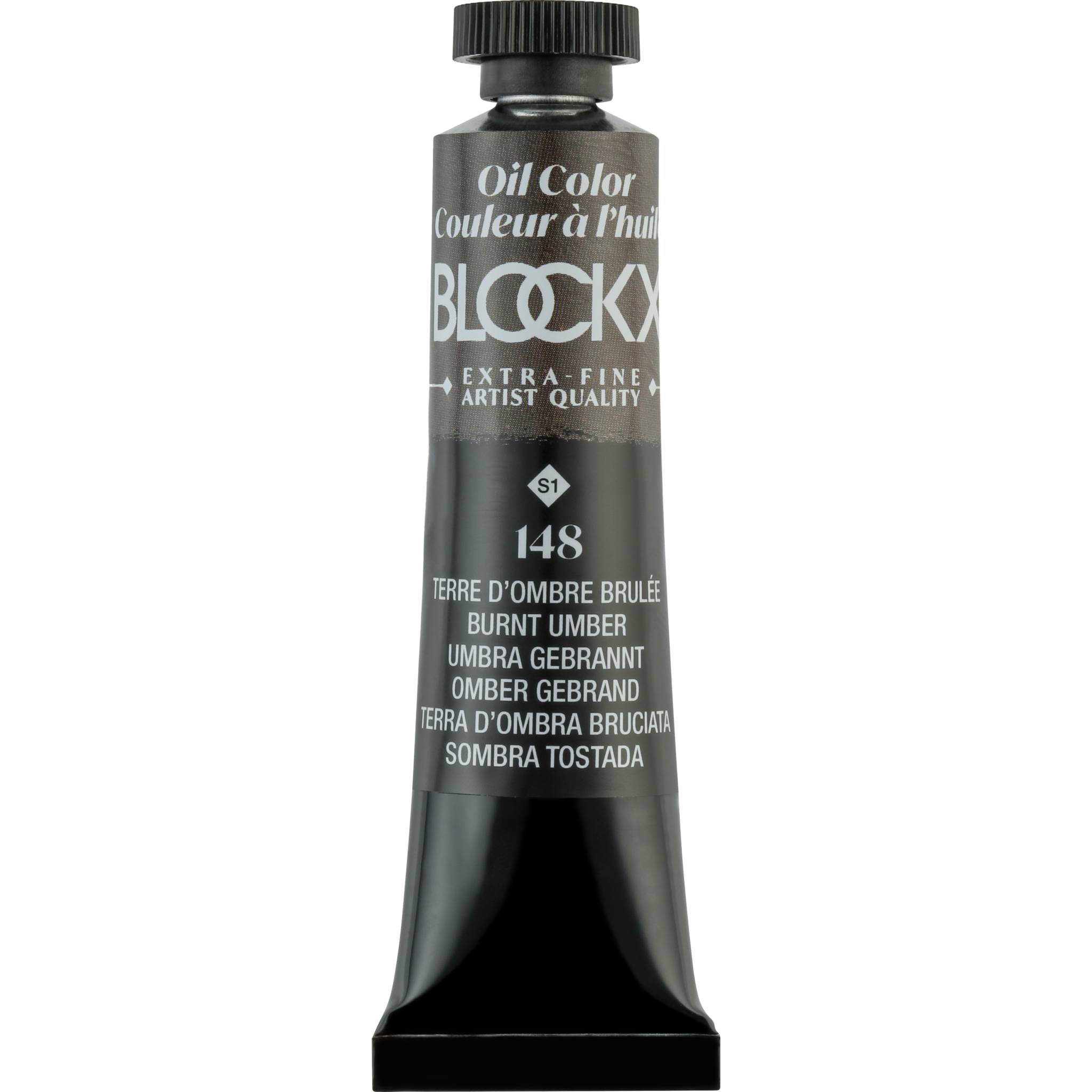 Blockx 3x Ölfarbe, Umbra gebrannt, Tube 20ml - Umbra gebrannt 212148BXC
