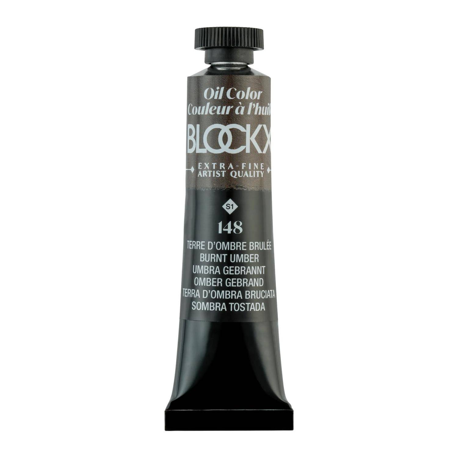 Blockx 3x Ölfarbe, Umbra gebrannt, Tube 20ml - Umbra gebrannt 212148BXC