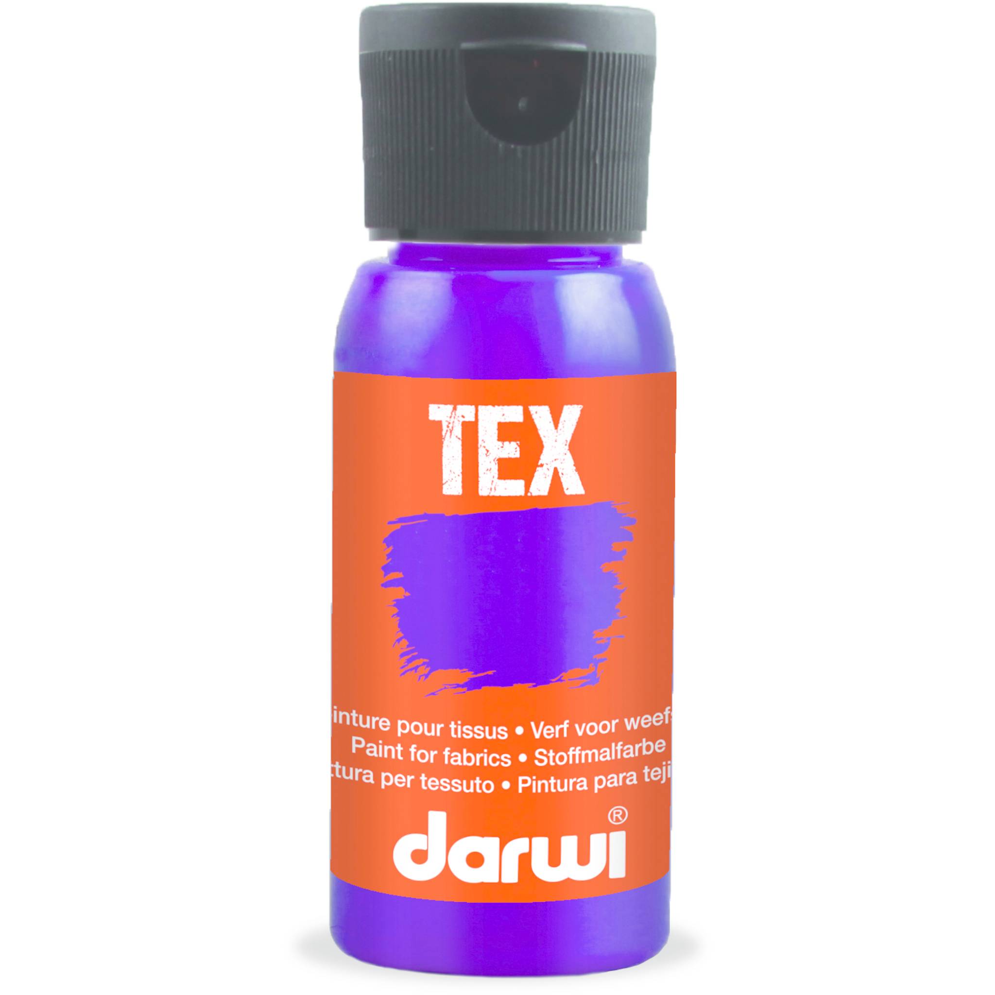 Darwi 4x DARWI Stoffmalfarbe, Flasche 50ml, Violett - Violett DA0100050900C