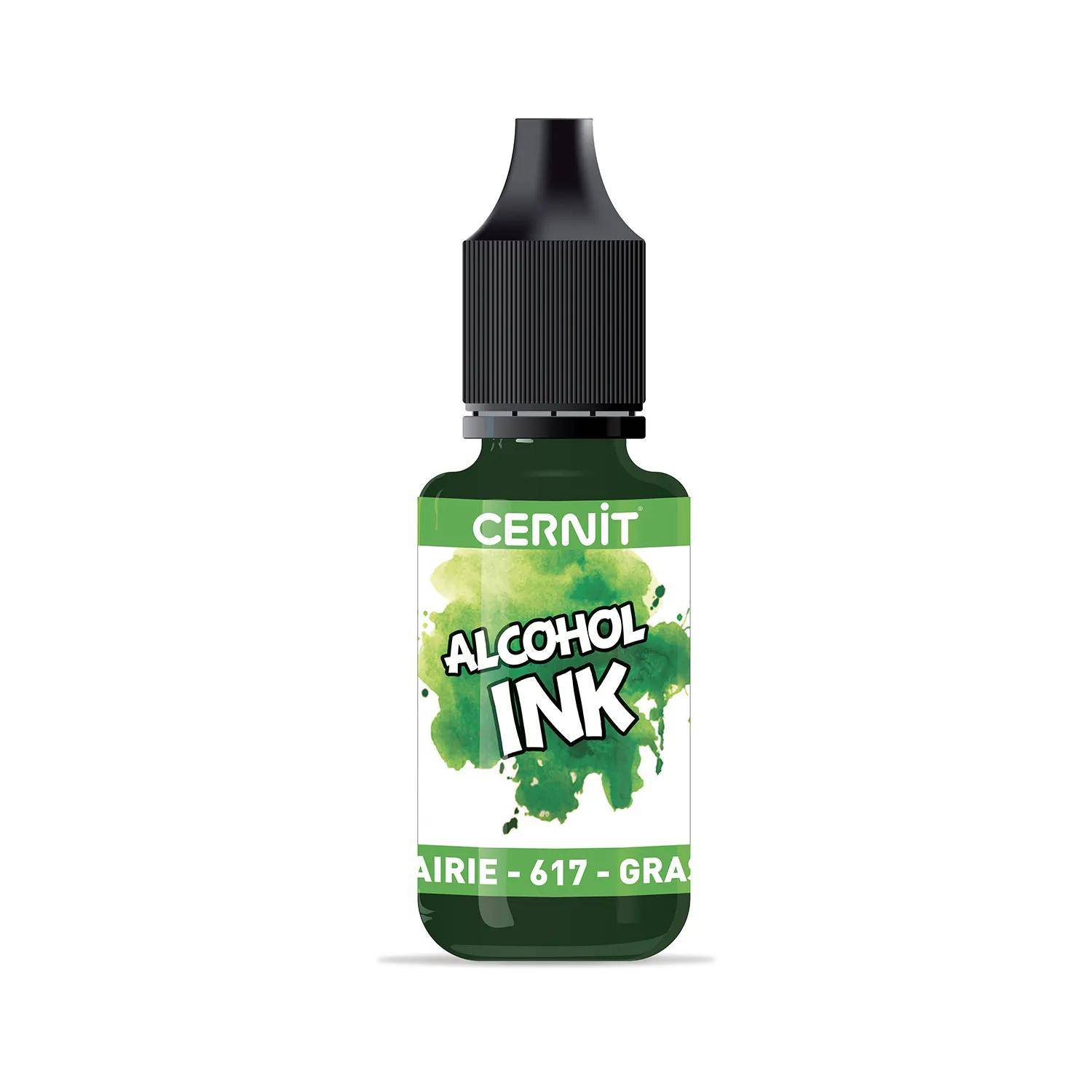 Cernit 6x Alkoholtinte 20ml, Grasgrün - Wiesengrün| CE2000020617C