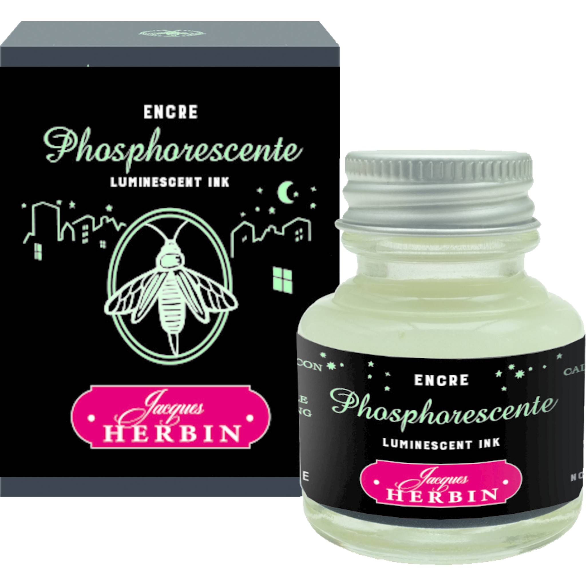 Jacques Herbin 4x Phosphoreszierende Tinte 30ml - phosphoreszierend 13690T