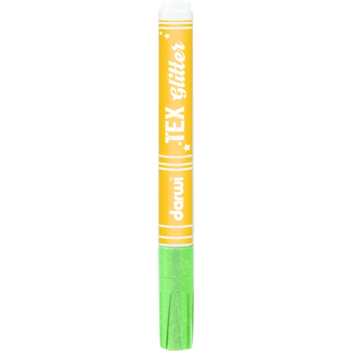 Darwi 6x Textilmarker Glitter, Spitze 2mm, 6ml, Wiesengrün DA0140013611C Darwi 6x Textilmarker Glitter, Spitze 2mm, 6ml, Wiesengrün DA0140013611C