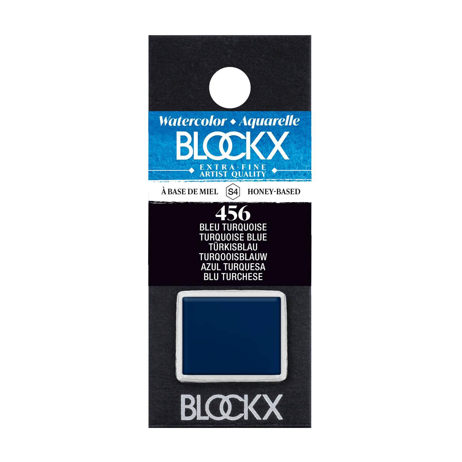 Blockx 3x Aquarellfarbe, Türkisblau - 1/2 Näpfchen 1,5ml - Türkisblau 41456BXC