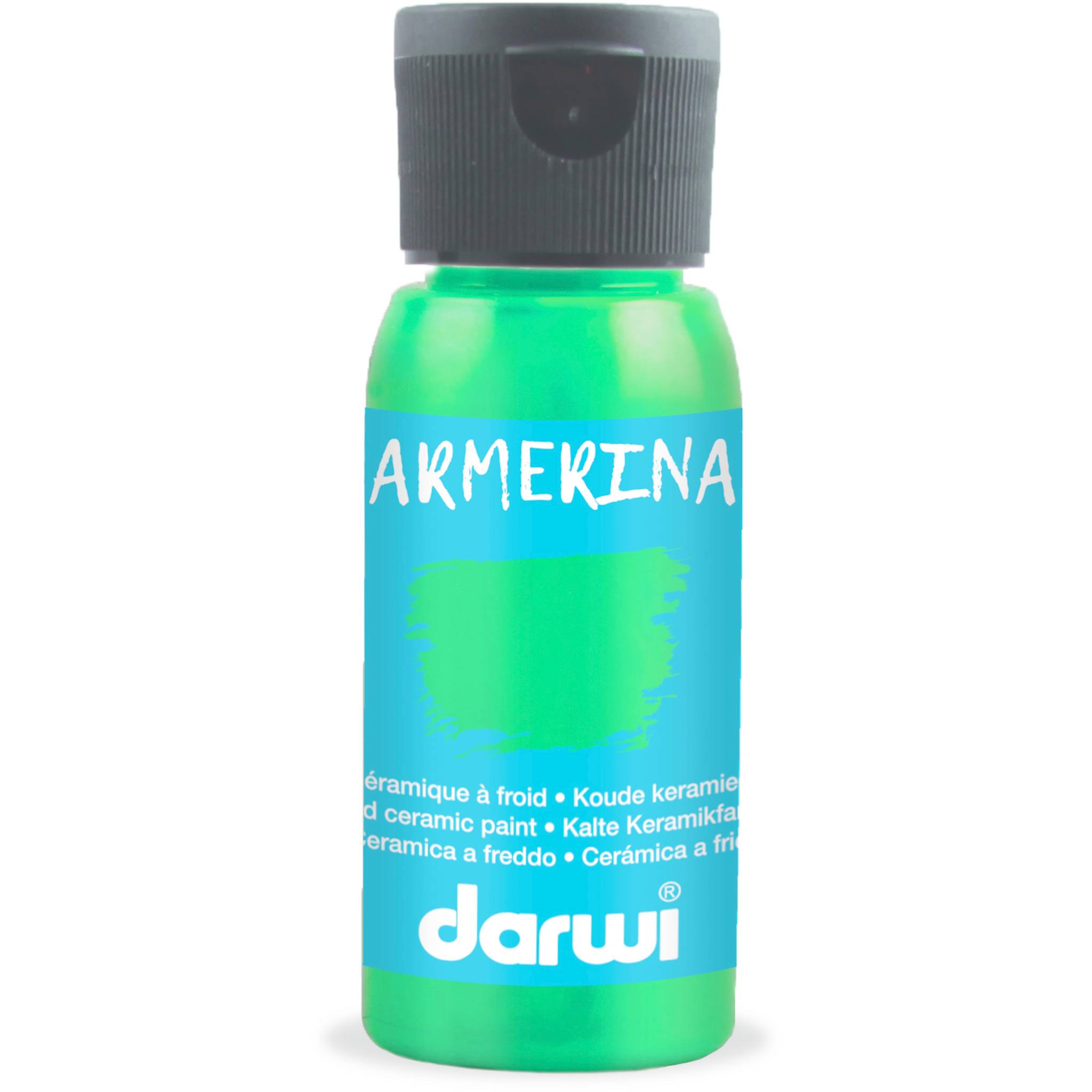 Darwi 4x Kalte Keramikfarbe, Flasche 50ml, Tannengrün Tannengrün DA0380050626C