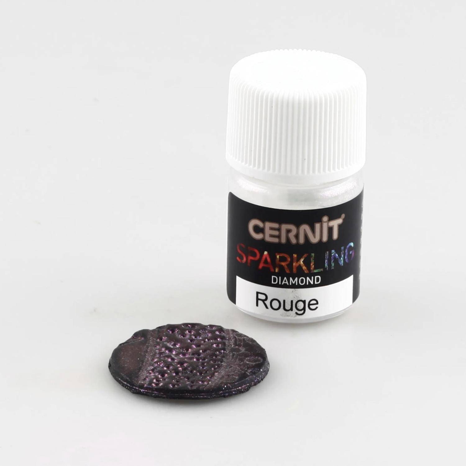 Cernit 6x Sparkling 5g, Diamant Pigmentpulver, Rot - Rot CE6120005400C