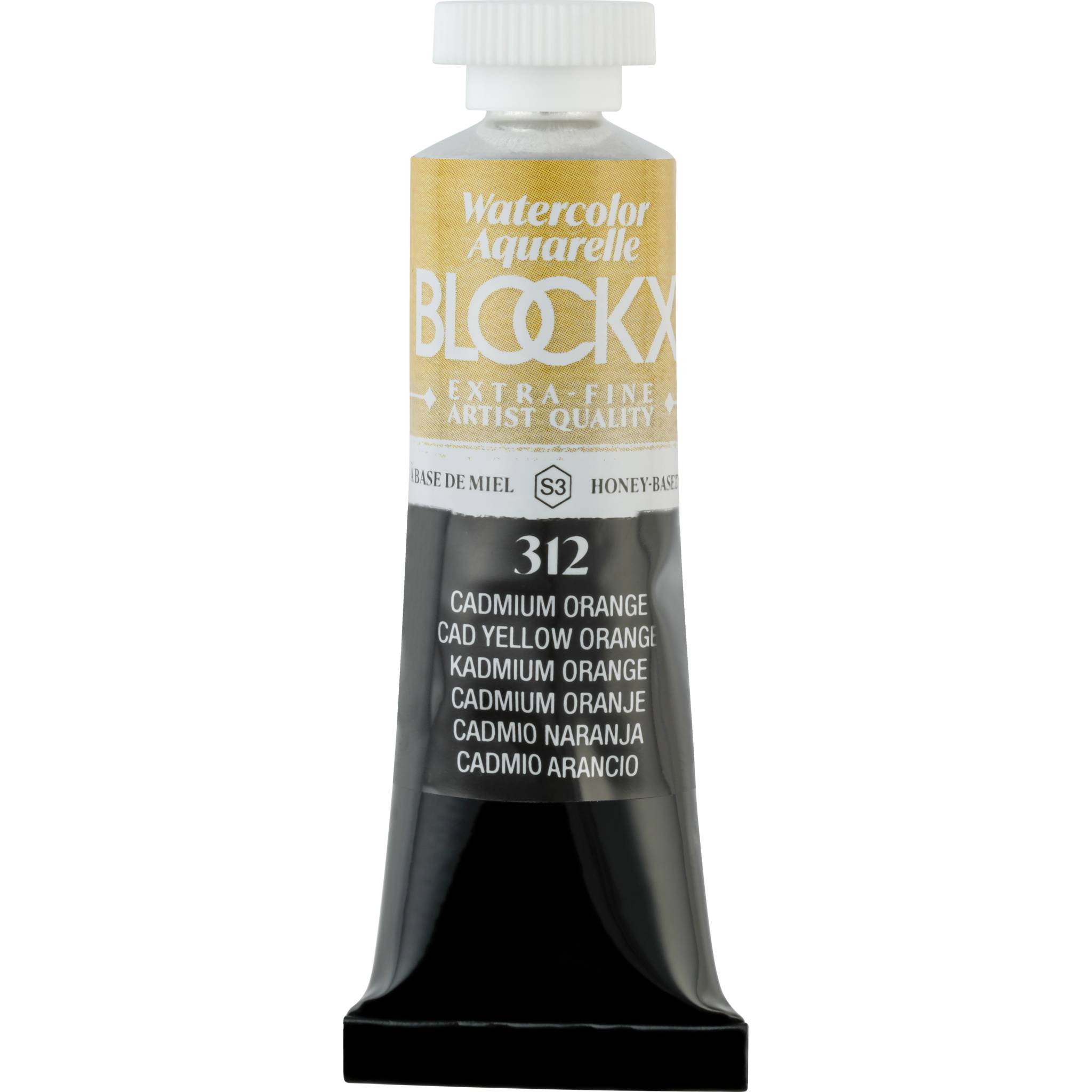 Blockx 3x Aquarellfarbe, Kadmiumorange - Tube 15ml - Kadmiumorange 44312BXC