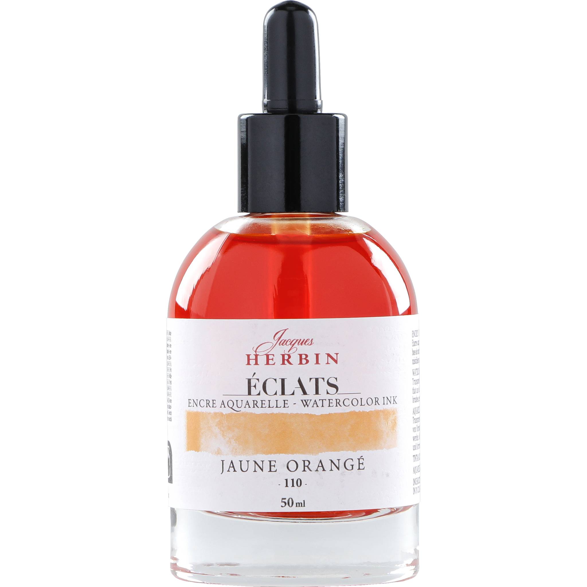 Jacques Herbin 4x Aquarelltine Éclats, Flakon 50ml - Orangegelb 16110T