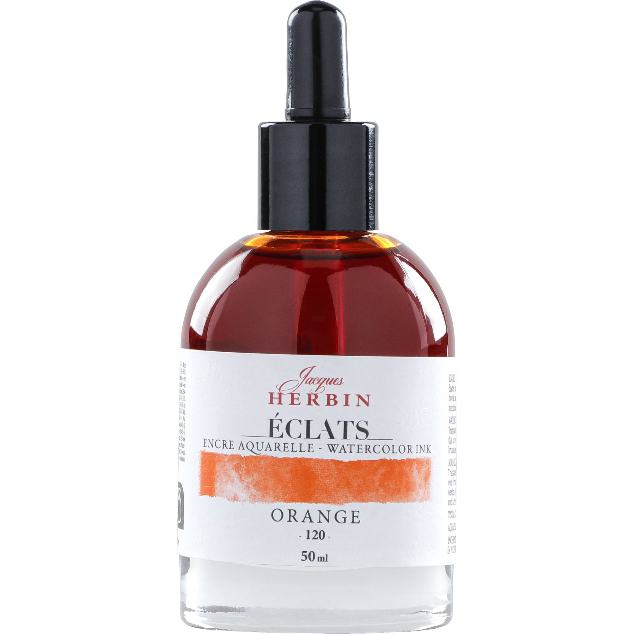 Jacques Herbin 4x Aquarelltine Éclats, Flakon 50ml - Orange 16120T