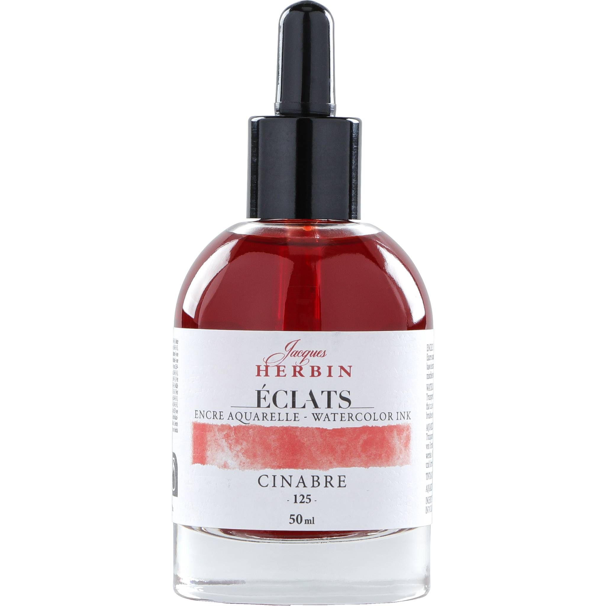 Jacques Herbin 4x Aquarelltine Éclats, Flakon 50ml - Cinabre 16125T