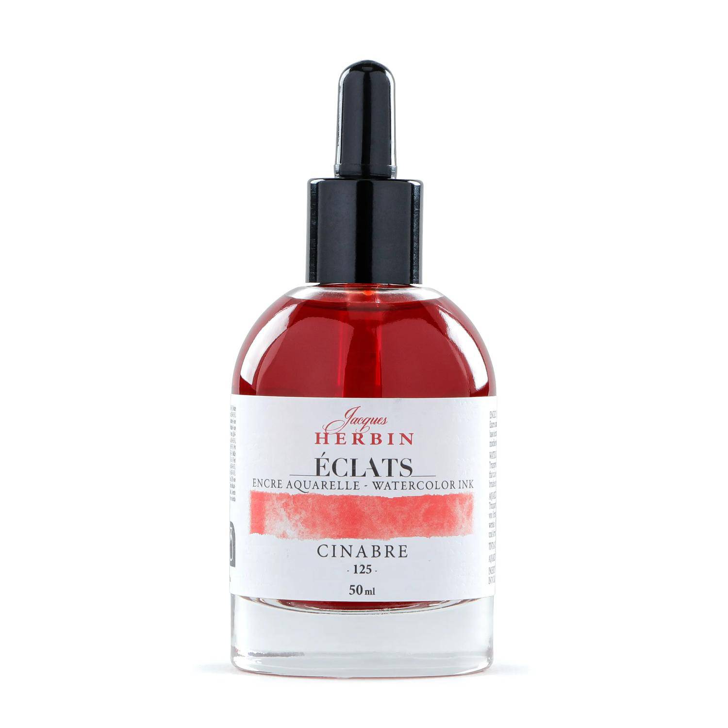Jacques Herbin 4x Aquarelltine Éclats, Flakon 50ml - Cinabre 16125T