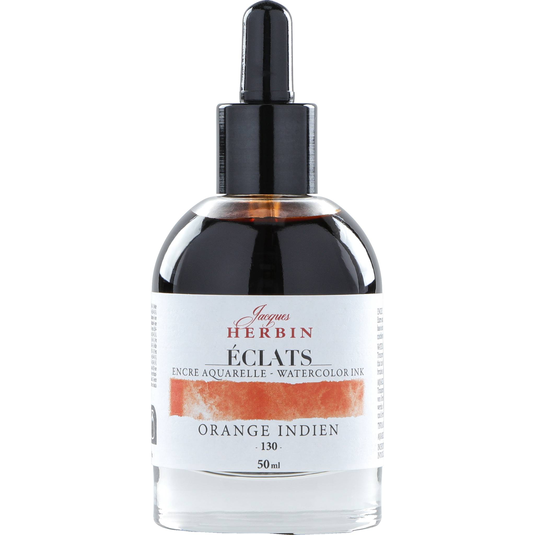 Jacques Herbin 4x Aquarelltine Éclats, Flakon 50ml - Indischorange 16130T