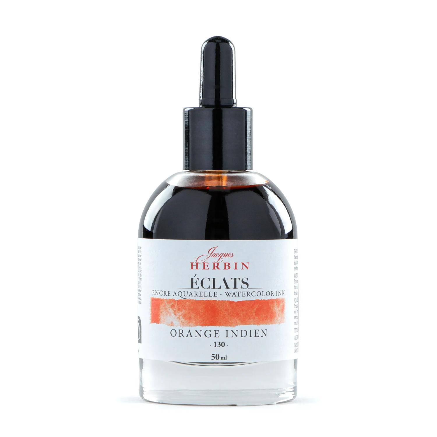 Jacques Herbin 4x Aquarelltine Éclats, Flakon 50ml - Indischorange 16130T