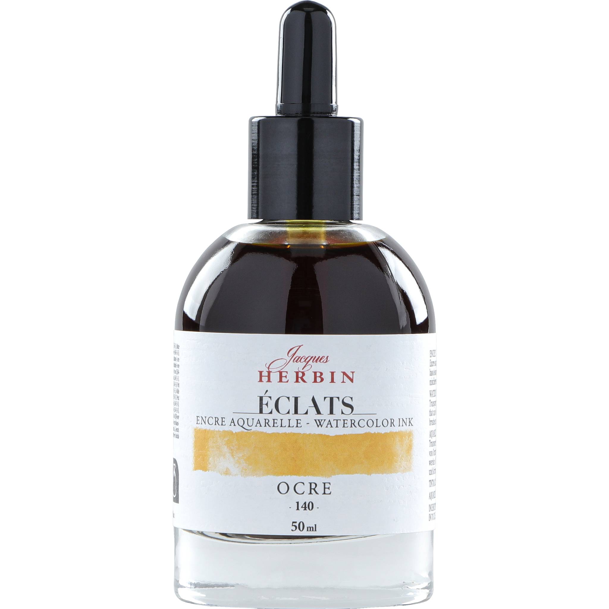 Jacques Herbin 4x Aquarelltine Éclats, Flakon 50ml - Ocker 16140T