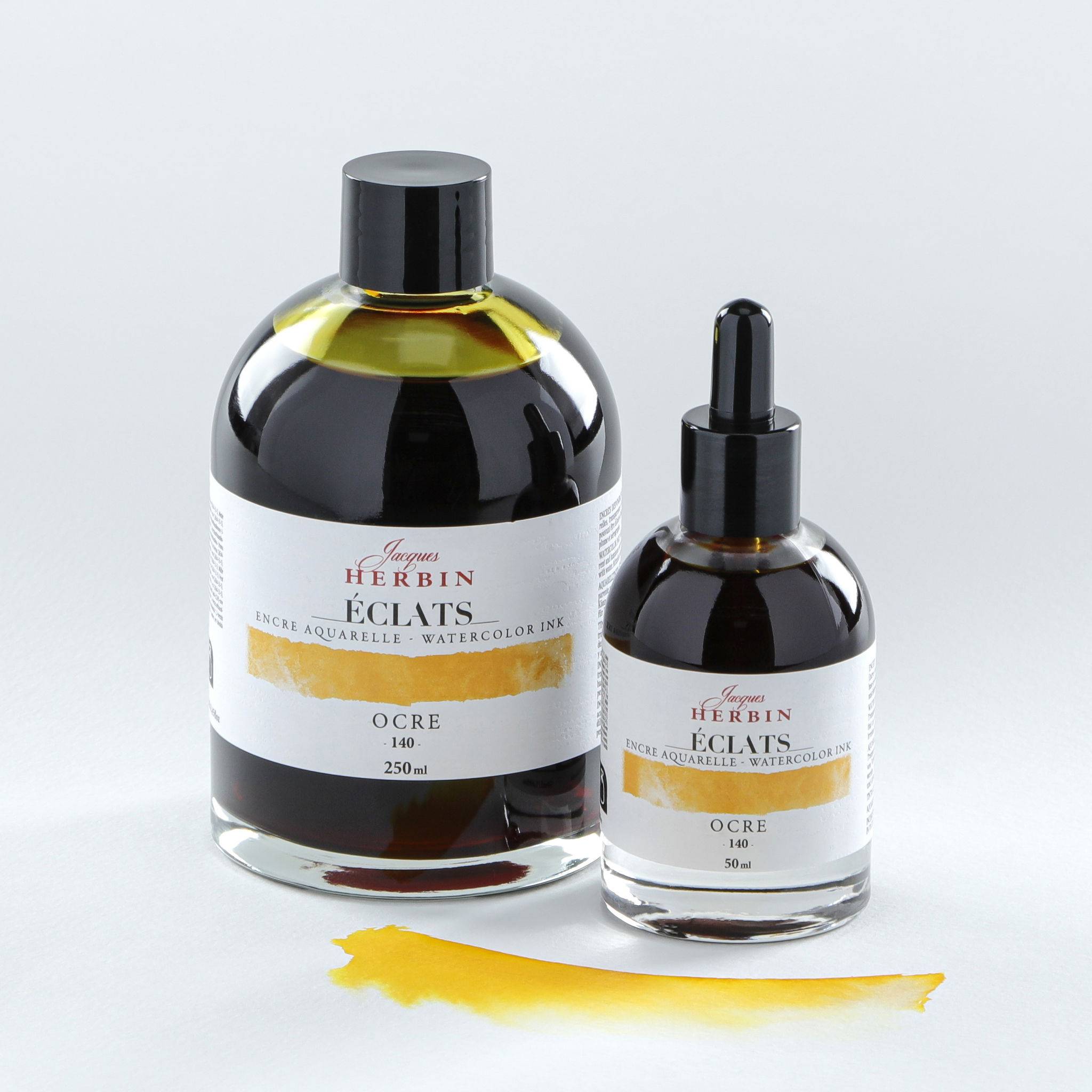 Jacques Herbin 4x Aquarelltine Éclats, Flakon 50ml - Ocker 16140T