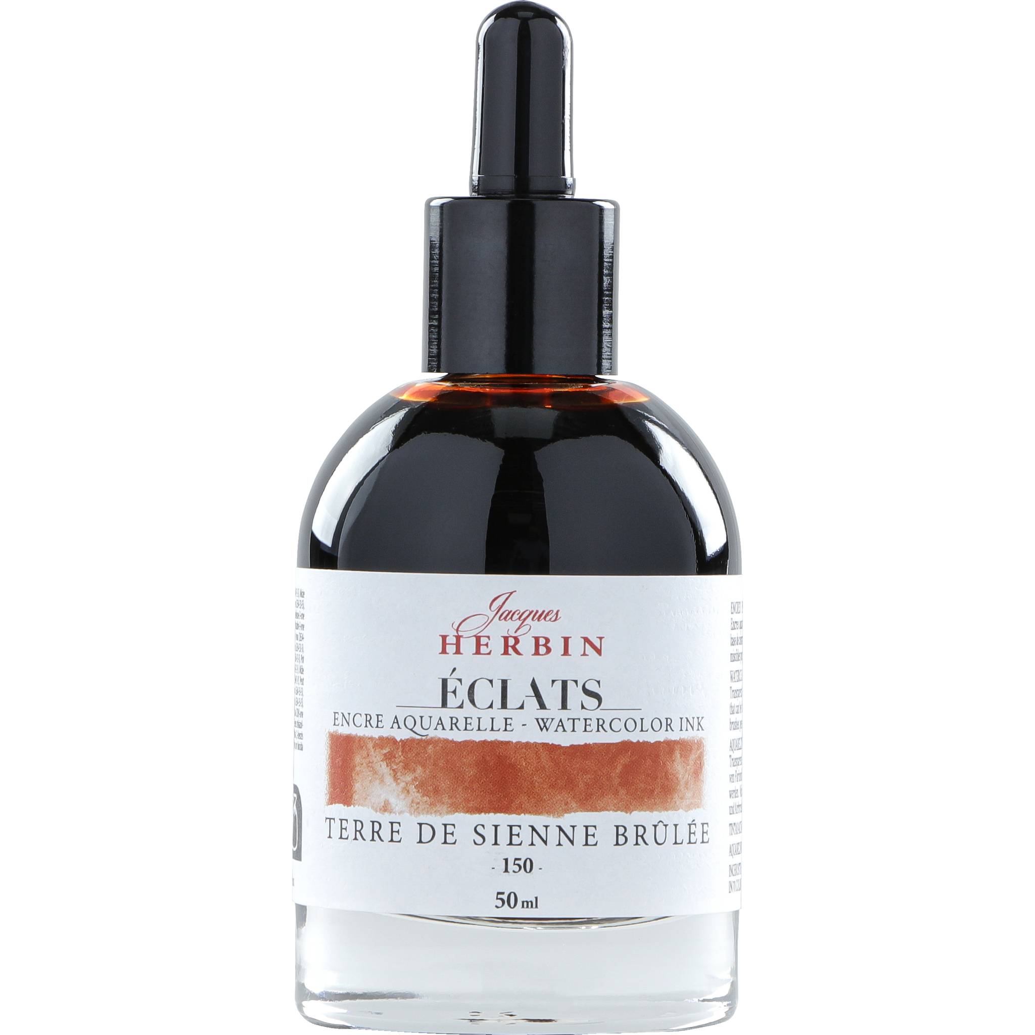 Jacques Herbin 4x Aquarelltine Éclats, Flakon 50ml - Siena gebrannt 16150T