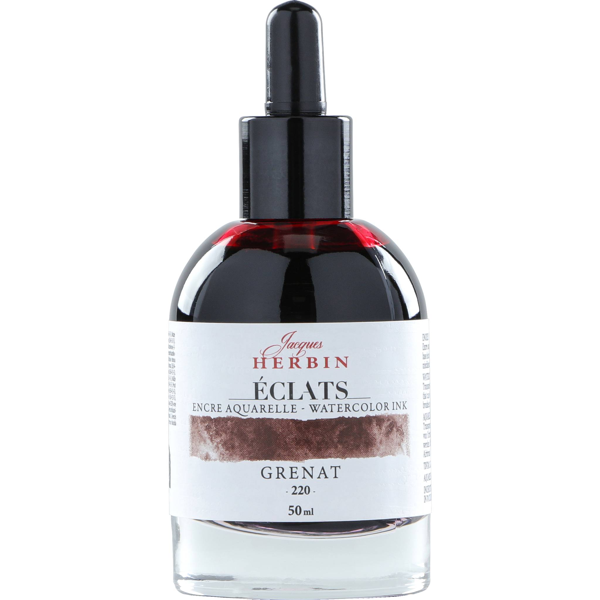 Jacques Herbin 4x Aquarelltine Éclats, Flakon 50ml - Grenat 16220T