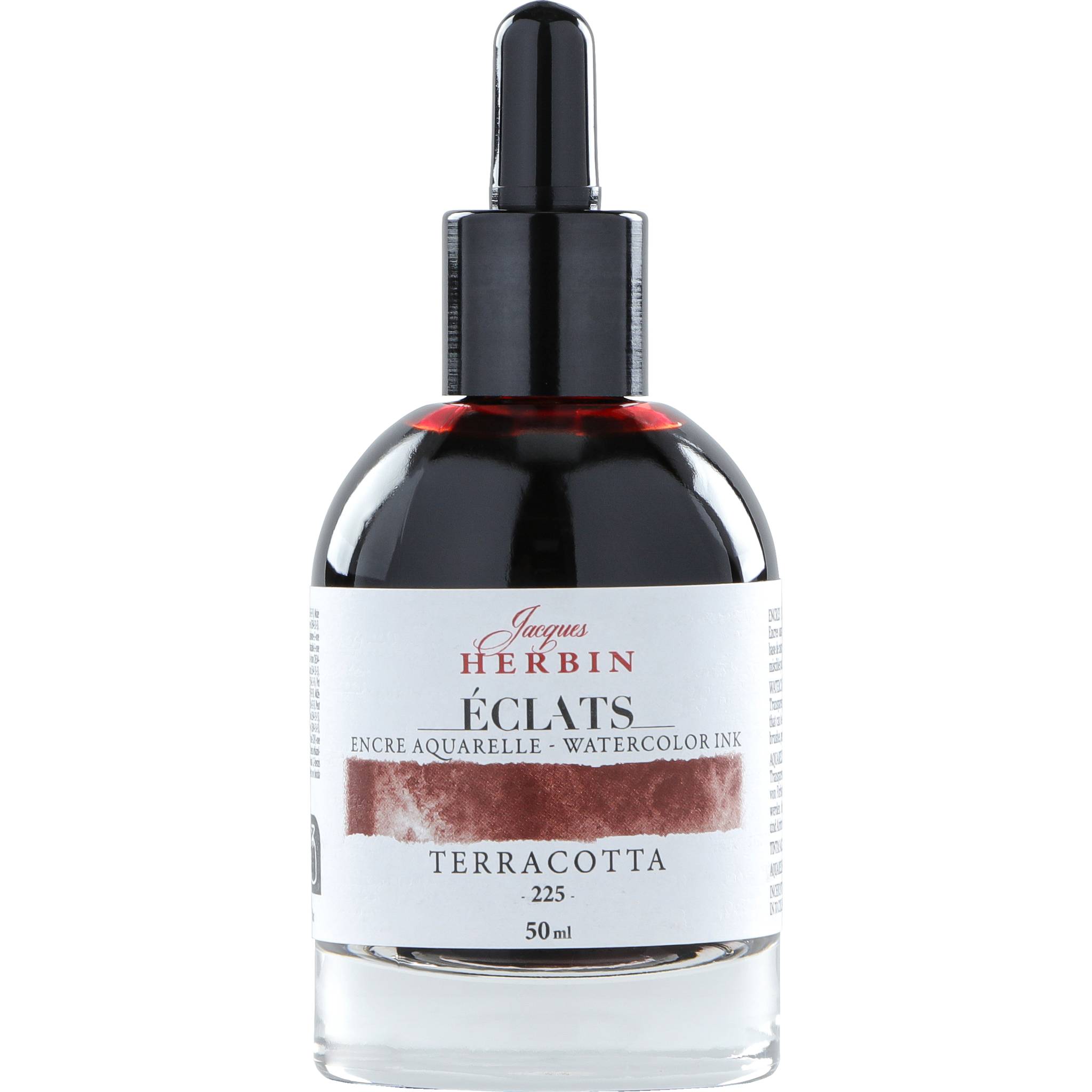 Jacques Herbin 4x Aquarelltine Éclats, Flakon 50ml - Terrakotta| 16225T