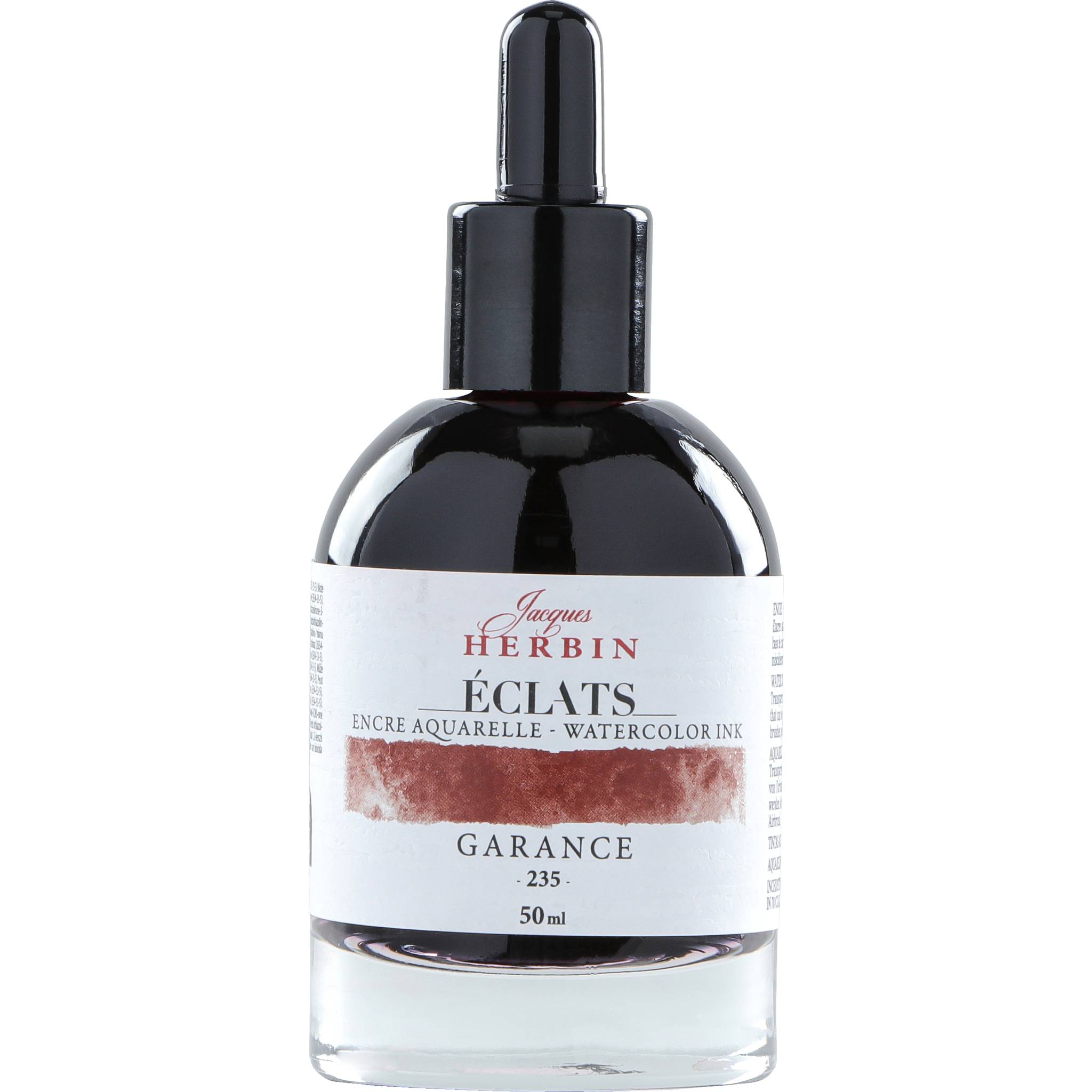 Jacques Herbin 4x Aquarelltine Éclats, Flakon 50ml - Krapprot 16235T