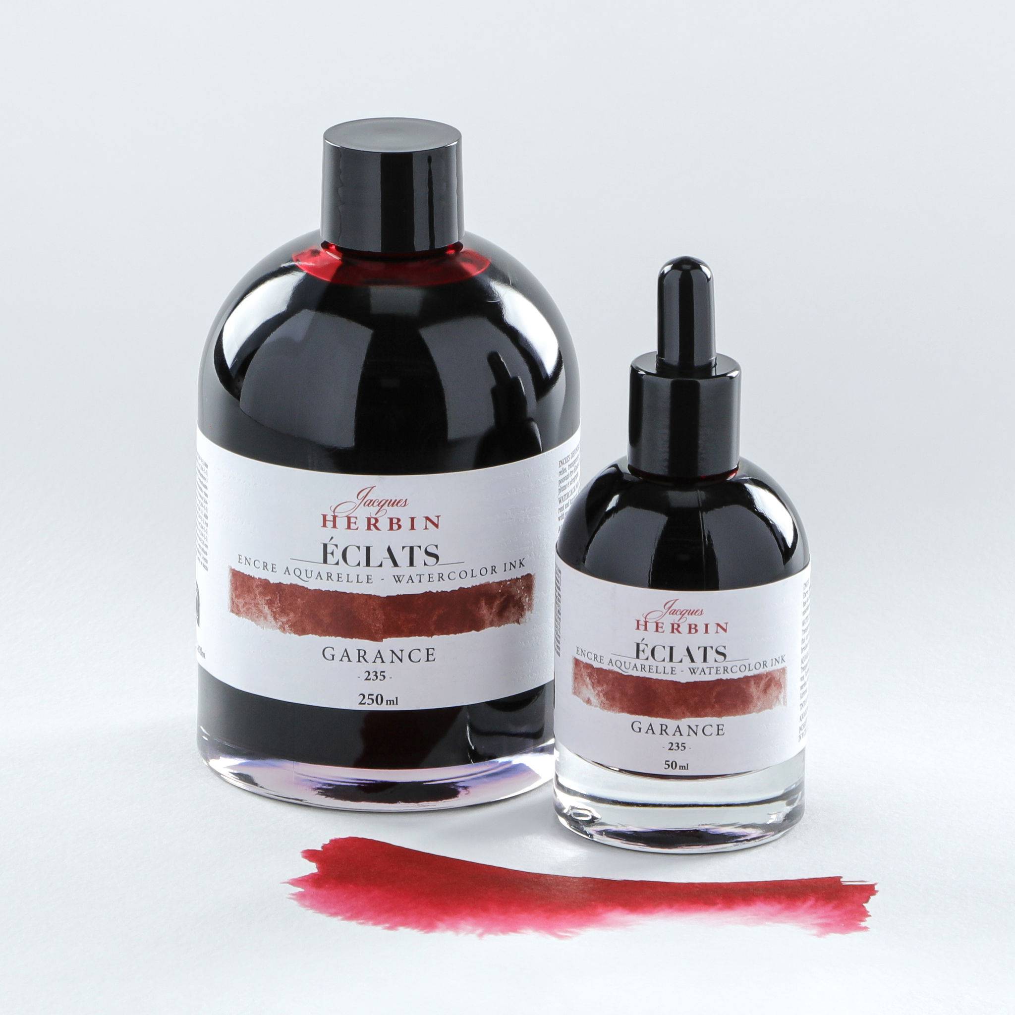 Jacques Herbin 4x Aquarelltine Éclats, Flakon 50ml - Krapprot 16235T