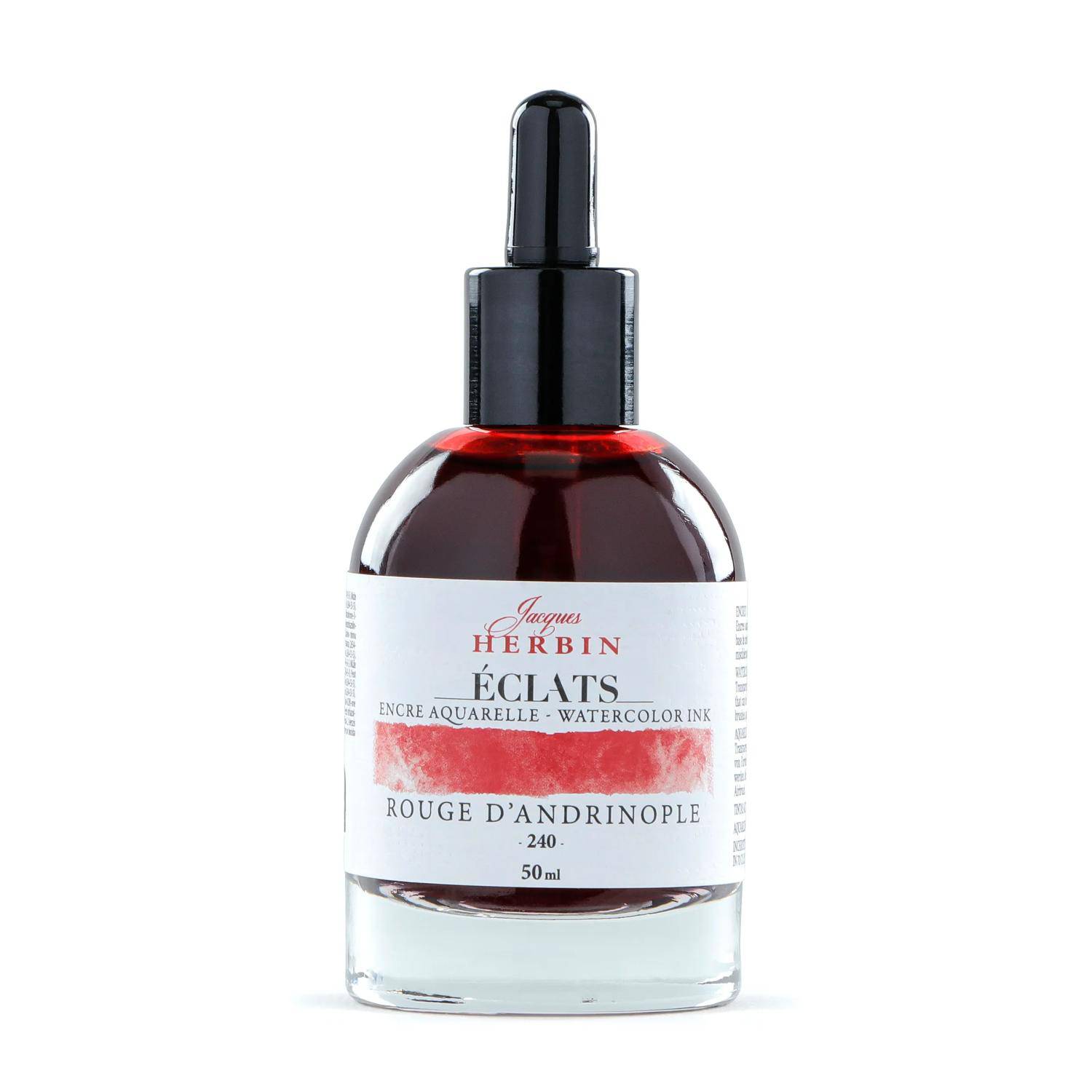 Jacques Herbin 4x Aquarelltine Éclats, Flakon 50ml - Rouge d'Andrinople 16240T