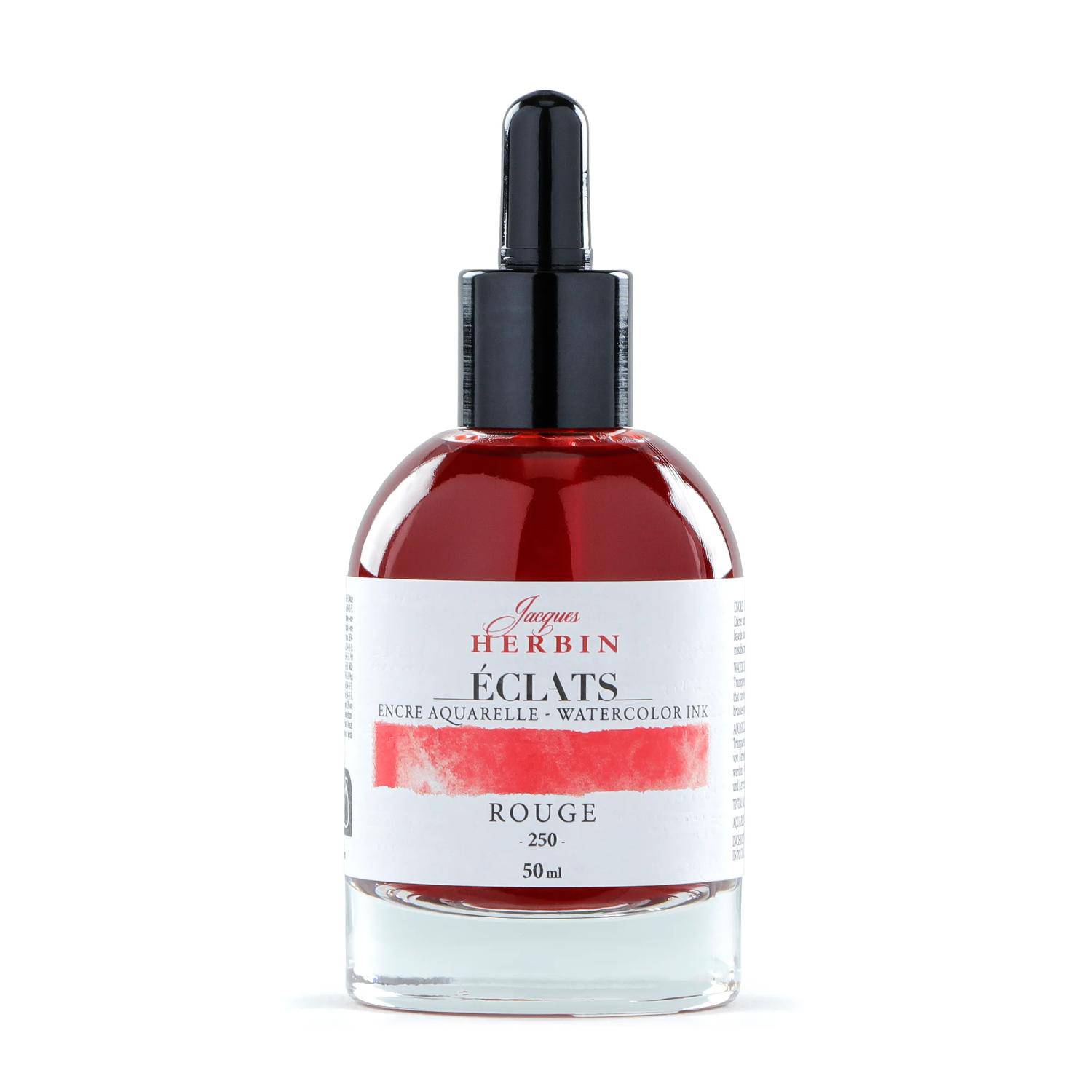 Jacques Herbin 4x Aquarelltine Éclats, Flakon 50ml - Rot 16250T