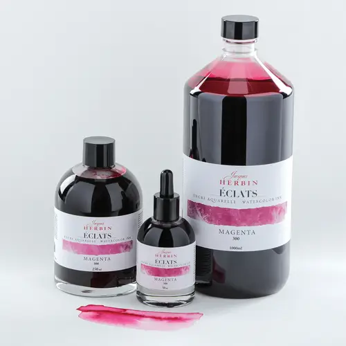 Jacques Herbin 4x Aquarelltine Éclats, Flakon 50ml - Magenta 16300T Jacques Herbin 4x Aquarelltine Éclats, Flakon 50ml - Magenta 16300T